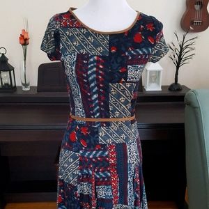 Ralph Lauren Autumn Cotton Patchwork Dress Size M